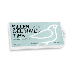 SILLER Gel Nail Tips, прозорі гелеві тіпси, форма "ОВАЛ", 240 штук #1