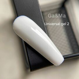 GaMa Universal gel #2, Milky, гель без опилу, молочний щільний, рідкий, 30 ml #1