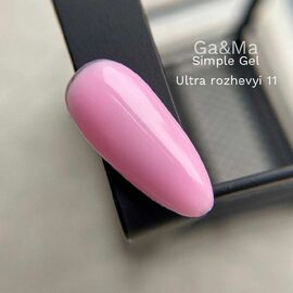 GaMa Simple gel 11 Ultra Pink, 15 ml, гель без опилу, ультра рожевий #1