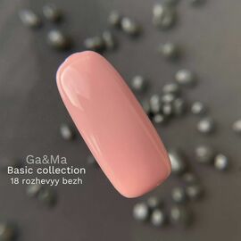 GaMa Gel polish #18 PINK BEIGE, гель-лак, рожевий беж, 10 ml #1