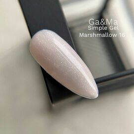 GaMa Simple gel 16 Marshmallow, гель без опилу, маршмеллоу, 15 ml #1
