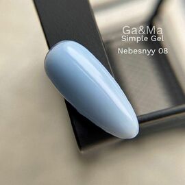 GaMa Simple gel 8 Blue Sky, гель без опилу, блакитний, 15 ml #1