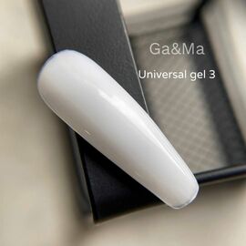 GaMa Universal gel #3, Milky, гель без опилу, молочний напівпрозорий, рідкий, 15 ml #1