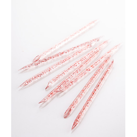 KODI Набір 50 шт, Багаторазові пластикові палички для кутикули, червоній колір #1