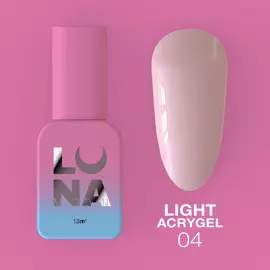 LUNA Light Acrygel #4 Milky nude, 13 ml, рідкий гель, молочний нюд #1