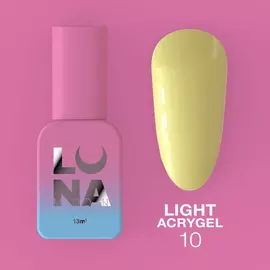 LUNA Light Acrygel #10 Lemon, 13 ml, рідкий гель, лимонний #1