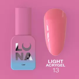 LUNA Light Acrygel #13 Coral, 13 ml, рідкий гель, кораловий #1