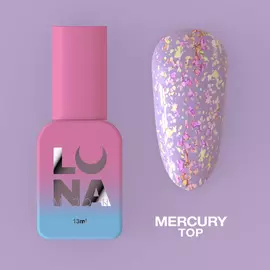 LUNA Mercury Top, Топ з блискітками, 13 ml #1