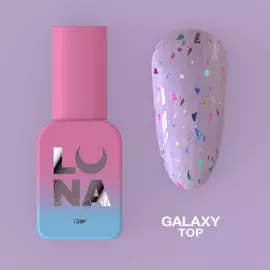 LUNA Galaxy Top, Топ з великими різнокольоровими блискітками, 13 ml #1