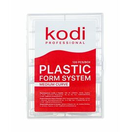 KODI Plastic forms, Medium Curve, 120 шт, верхні форми для моделювання нігтів №1, середній вигин #1