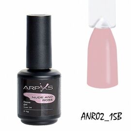 NAILAPEX Камуфлююча база ARPIKS Nude and Rose #2, рожево-бежева, 15 ml #1