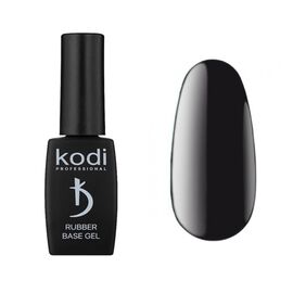 KODI Black Rubber base for gel polish, чорна каучукова базова основа для гель-лаку, 8 ml #1