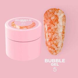 LUNA Bubble Gel #5, гель для дизайну з блискучими частинками, 5 ml #1