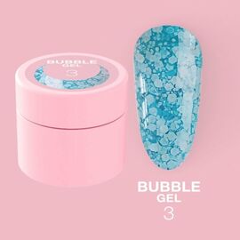 LUNA Bubble Gel #3, гель для дизайну з блискучими частинками, 5 ml #1
