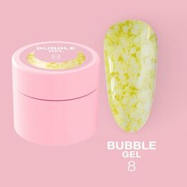 LUNA Bubble Gel #8, гель для дизайну з блискучими частинками, 5 ml #1