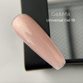 Ga&Ma Universal gel 19, гель без опилу, рідкий, з шимером, 30 ml #1