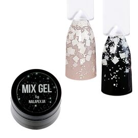 NAILAPEX Mix Gel №11, 5 g, Декор-гель, Вишиванка біла #1