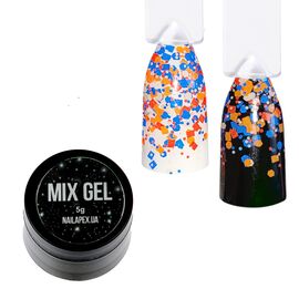 NAILAPEX Mix Gel №13, 5 g, Декор-гель, Вишиванка різнокольорова #1