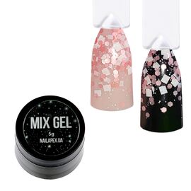NAILAPEX Mix Gel №14, 5 g, Декор-гель, Вишиванка ніжно-рожева #1