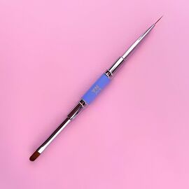 LUNAmoon. Brush. Пензлик двосторонній, натуральний ворс, для гелю / бази, для малювання #1