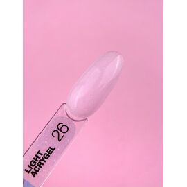LUNAmoon. Light Acrygel #26 Light pink with shimmer, 13 ml, рідкий гель, світло-рожевий з шимером #2