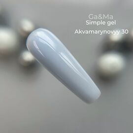 GA&MA. Simple builder gel #30 Aquamarine, 15 ml, гель без опилу, аквамариновий #2
