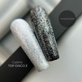 GaMa DISCO SHINE TOP #003, Топ світловідбиваючий, срібло, 15 ml #1