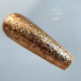 GaMa Platinum GOLD, 5 g, Гель для дизайну, рідка поталь #1