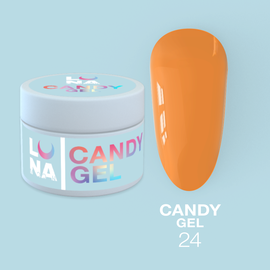LUNA Candy Builder Gel #24 Bright orange, 15 ml, гель моделюючий, яскраво-помаранчевий #1