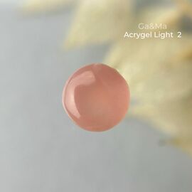 GaMa Acrygel LIGHT #002 Beige, бежевий напівпрозорий, 30 ml #1