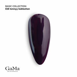 GaMa Gel polish #26 DARK EGGPLANT, темний баклажан, 10 ml, гель-лак #1