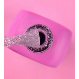 LUNAmoon. Tile Top Coat, 13 ml, матовий топ зі сріблястими блискітками #2