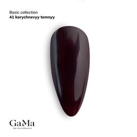 GaMa Gel polish #41 DARK BROWN, 10 ml, гель-лак, коричневий темний #1
