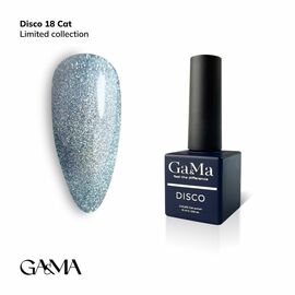 GaMa Gel polish Disco cat #18, гель-лак світловідбиваючий «Котяче око», 10 ml #1
