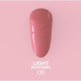 LUNA Light Acrygel #8 Rosewood, 30 ml, рідкий гель, темний рожевий #1