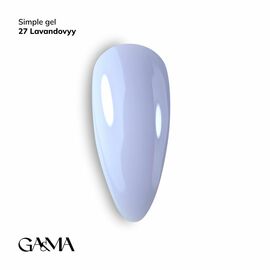 GaMa Simple gel 27 Lavender, гель без опилу, лавандовий, 15 ml #1