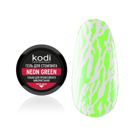 KODI Stamping Gel Neon Green, неоновий зелений, 4 ml, гель для стемпінгу #1