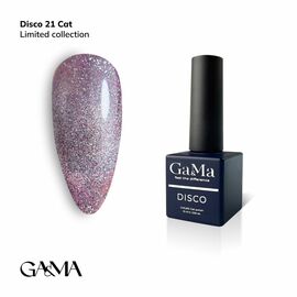 GaMa Gel polish Disco cat #21, гель-лак світловідбиваючий «Котяче око», 10 ml #1