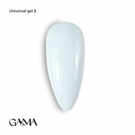 GaMa Universal gel #2, Milky, гель без опилу, молочний щільний, рідкий, 15 ml #1