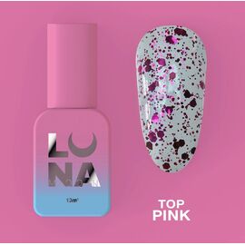 LUNA Pink Top, топ з рожевими блискучими часточками, 13 ml #1