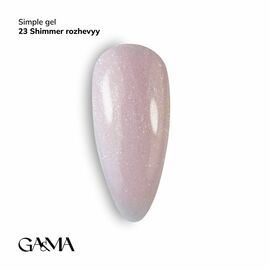GaMa Simple gel #23 Shimmer Pink, гель без опилу, 15 ml #1