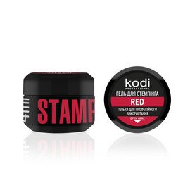 KODI Stamping Gel Red, червоний, 4 ml, гель для стемпінгу #2
