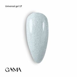 GaMa Universal gel 17, гель без опилу, рідкий, з шимером, 15 ml #1