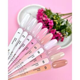 EDLEN Cover base NUDE №02, Milky, 9 ml, молочний напівпрозорий #2