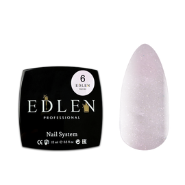 EDLEN Poly gel №06, 15 ml, полігель, рожевий з шиммером #1