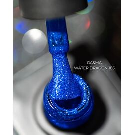 GA&MA. Gel polish #185 WATER DRAGON, 10 ml, гель-лак, королівський синій з шимером #2