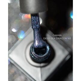 GA&MA. Gel polish #183 DEEP-SEA DRAGON, 10 ml, гель-лак, темно-синій з шимером #2