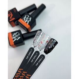 GA&MA. Shell Top #007, 10 ml, топ з різнокольоровими блискучими частинками #2