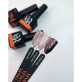 GA&MA. Shell Top #006, 10 ml, топ з рожевою фольгою #2