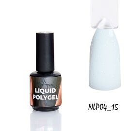 NAILAPEX Liquid Polygel #4, 15 g, Рідкий полігель, молочний з дрібним шимером #1